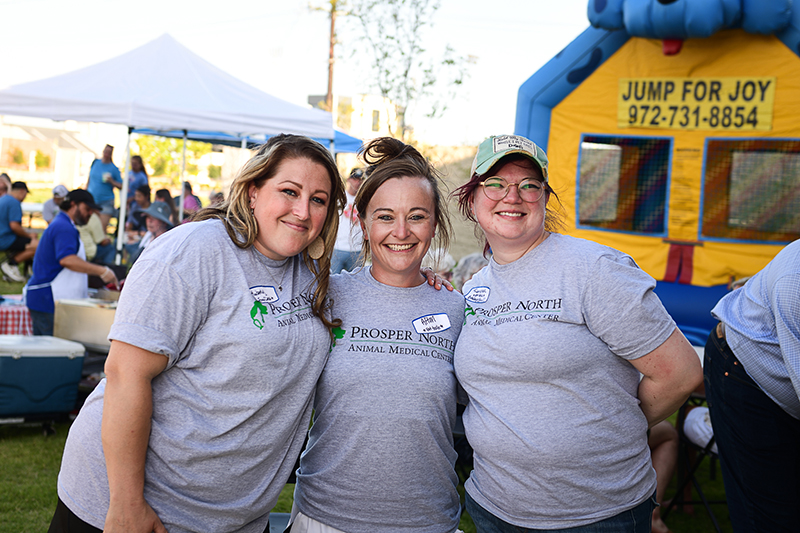 Employees smiling