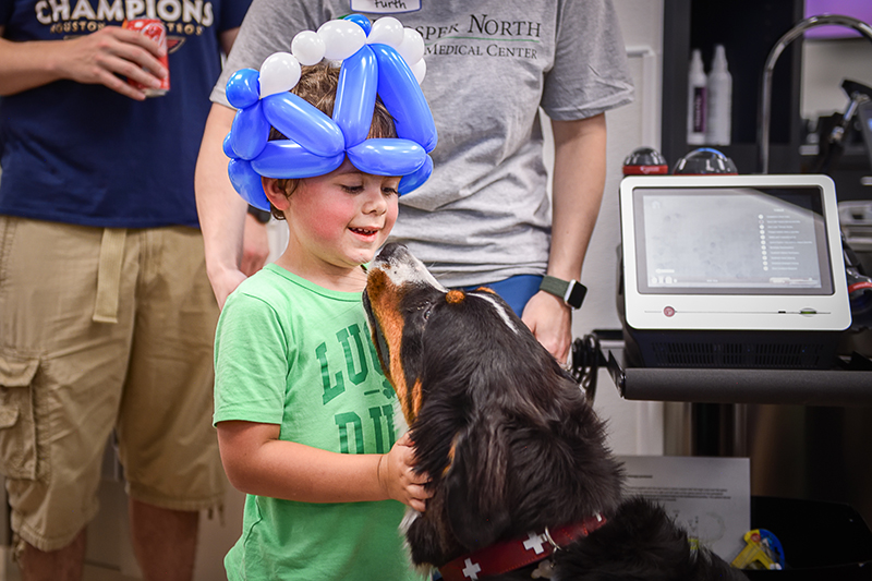 Boy with dog